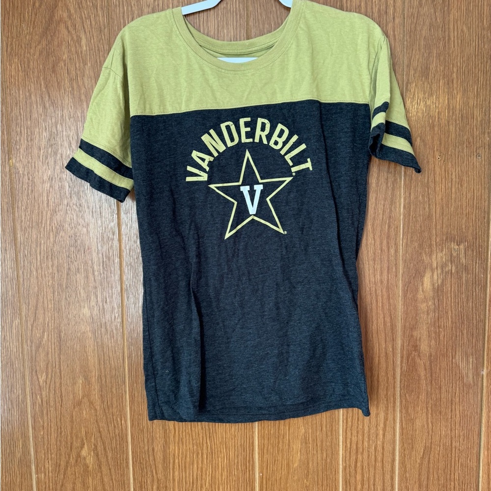 J. America Two-Tone Vanderbilt Tee - Black and Gold